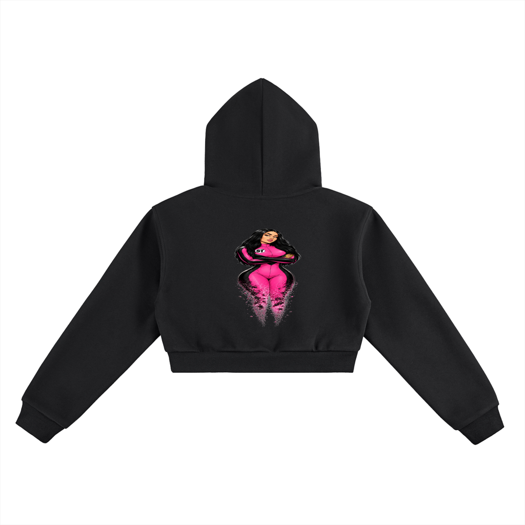 Latina Queen Slim Thick Cropped Hoodie