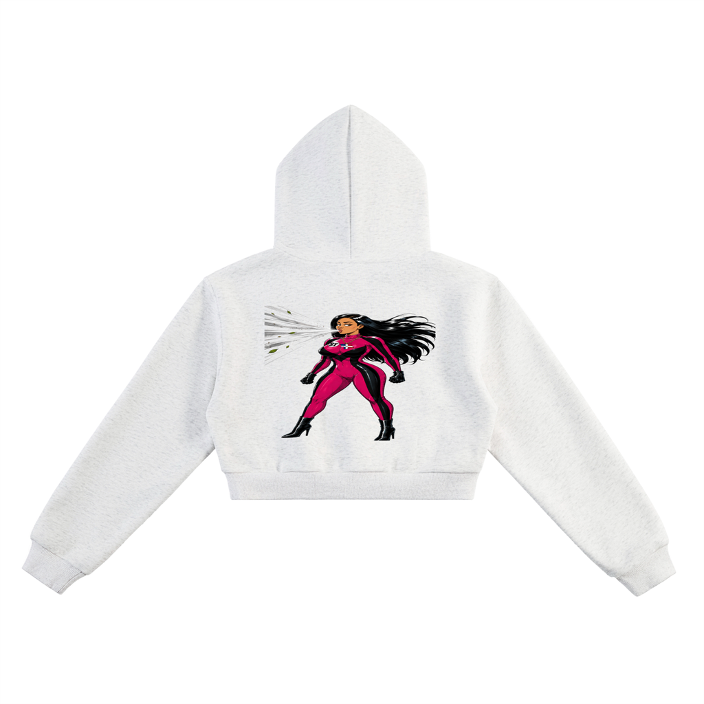 Dominican Queen Slim Thick Cropped Hoodie