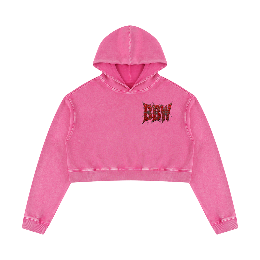 BBW Web Queen Crop Hoodie