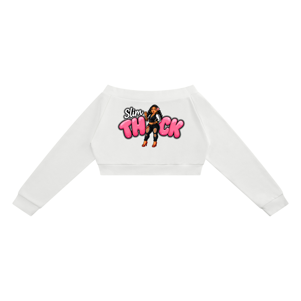 Women's Off-Shoulder Full Zip Hoodie