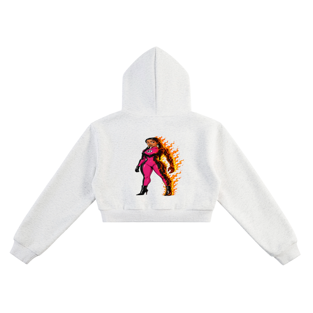 Native Queen Slim Thick Cropped Hoodie