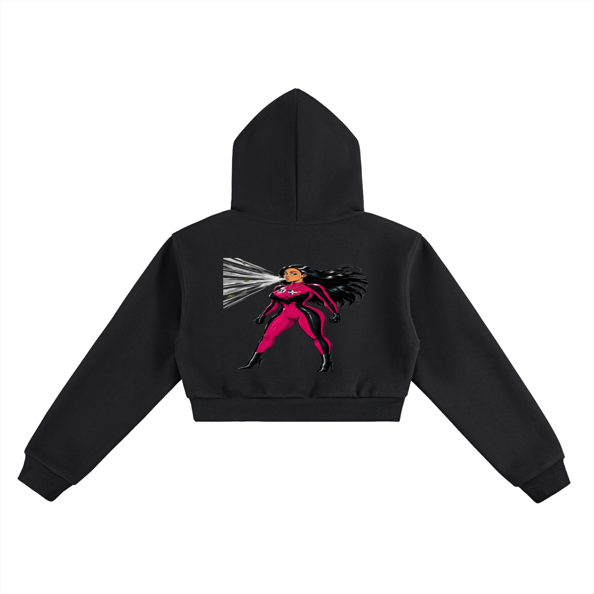 Dominican Queen Slim Thick Cropped Hoodie