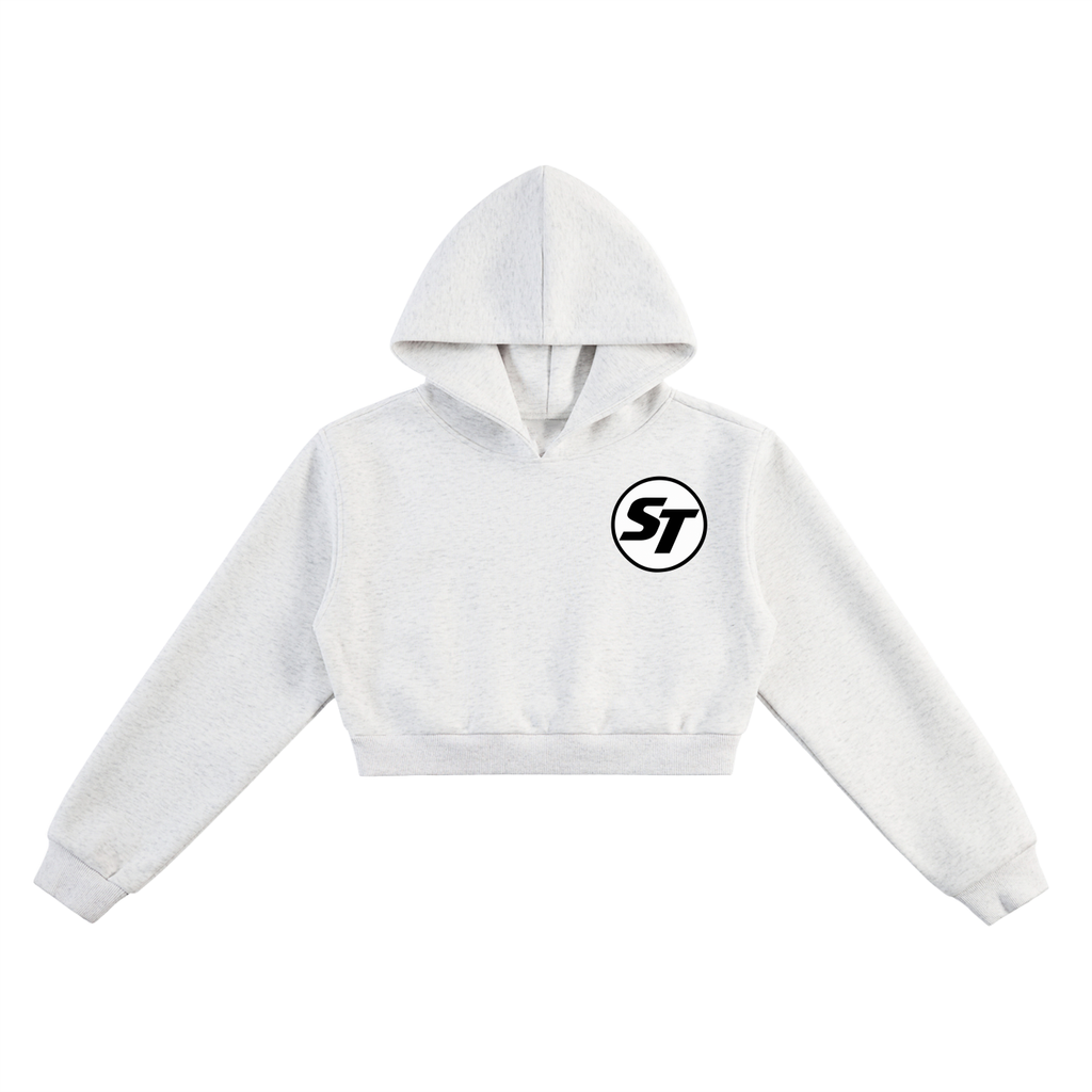 Black Queen Slim Thick Cropped Hoodie