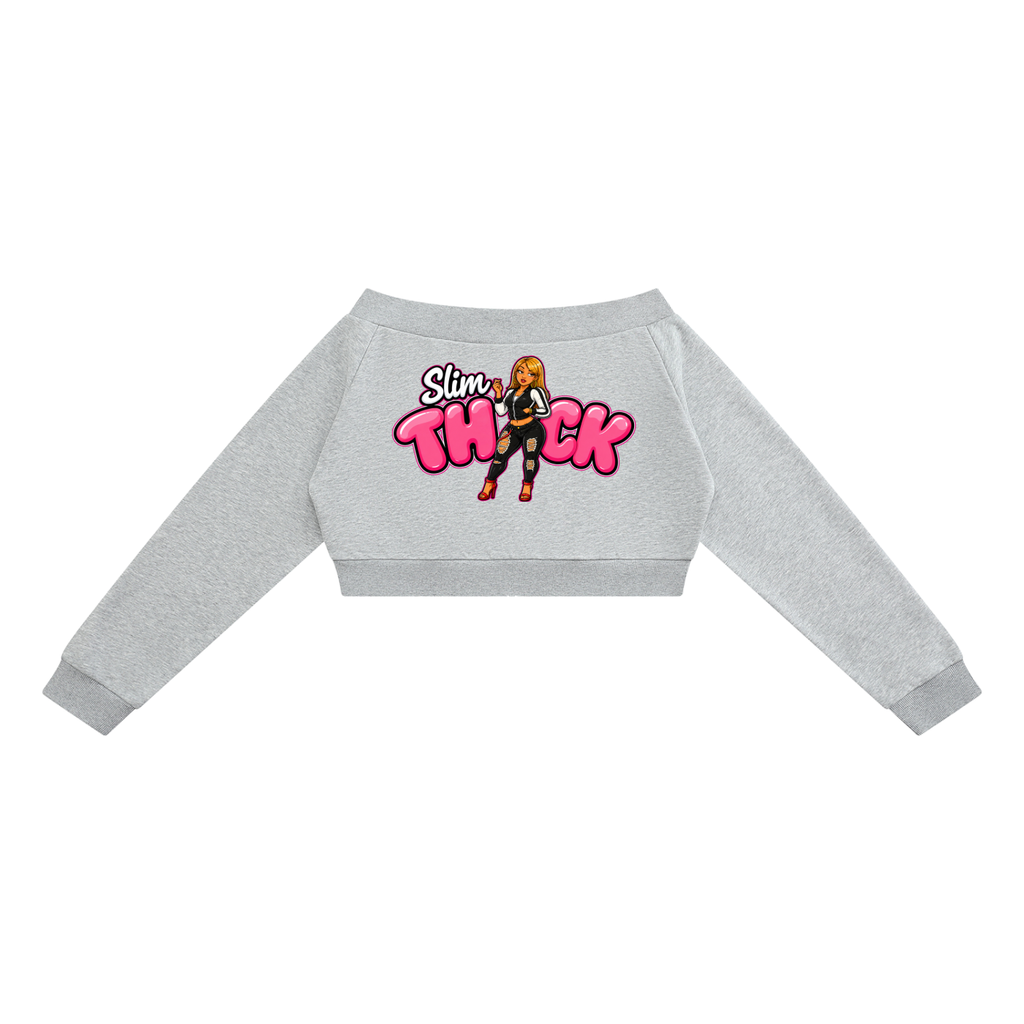 Women's Off-Shoulder Full Zip Hoodie