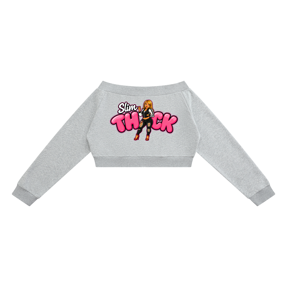 Women's Off-Shoulder Full Zip Hoodie