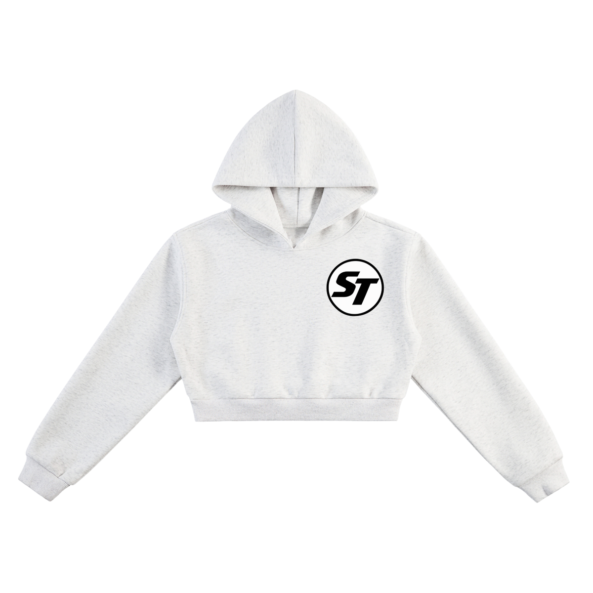 White Queen Slim Thick Cropped Hoodie