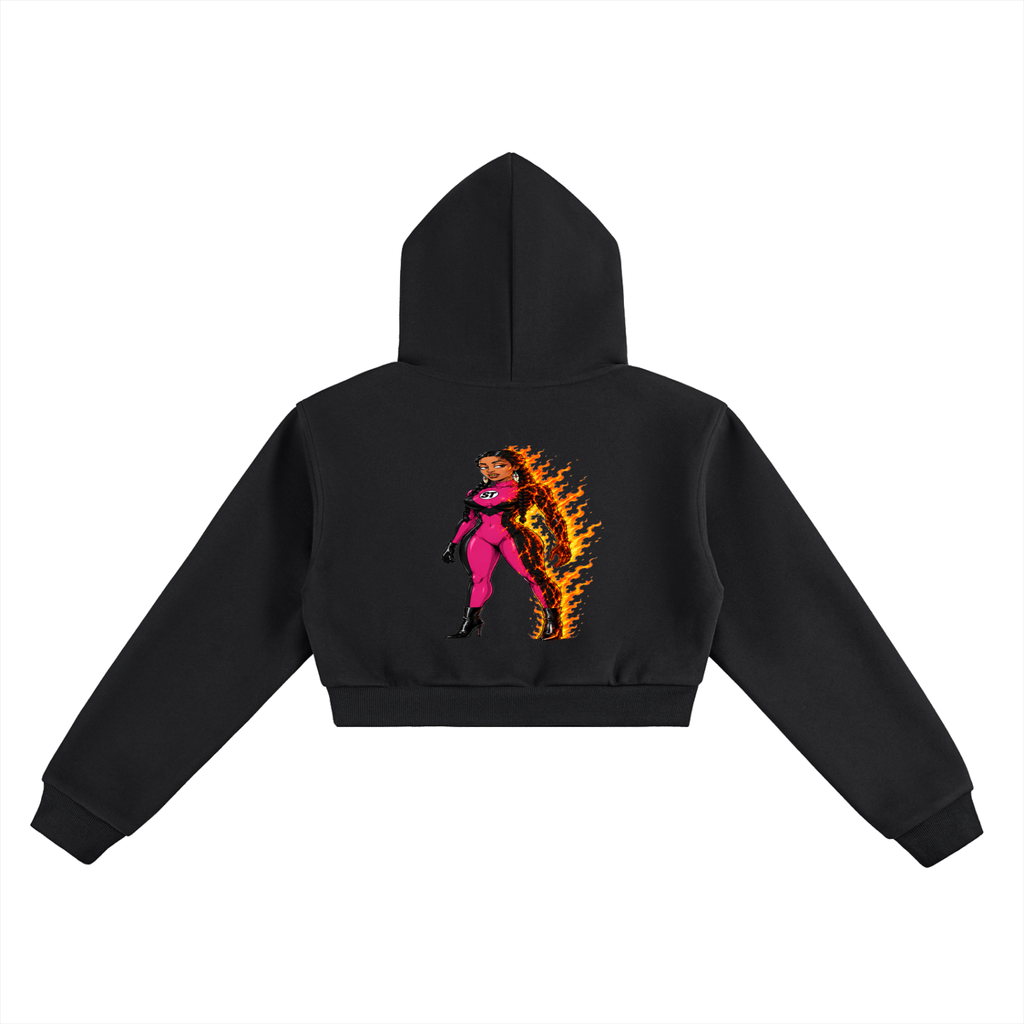 Native Queen Slim Thick Cropped Hoodie