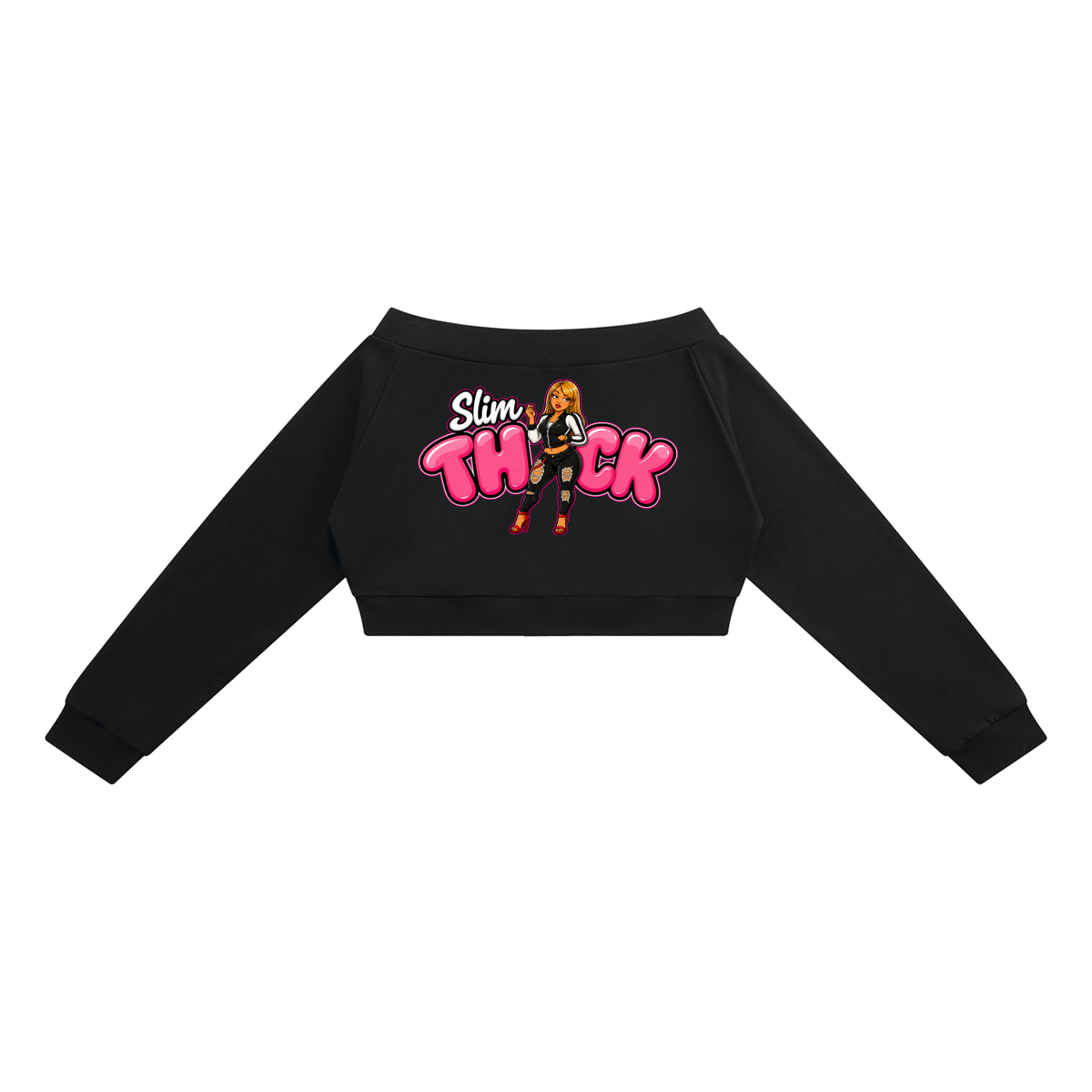 Women's Off-Shoulder Full Zip Hoodie
