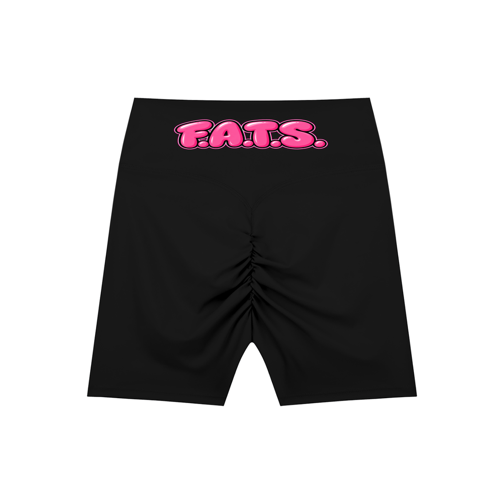 Slim Thick Caucasian High-Waisted Blend Biker Shorts