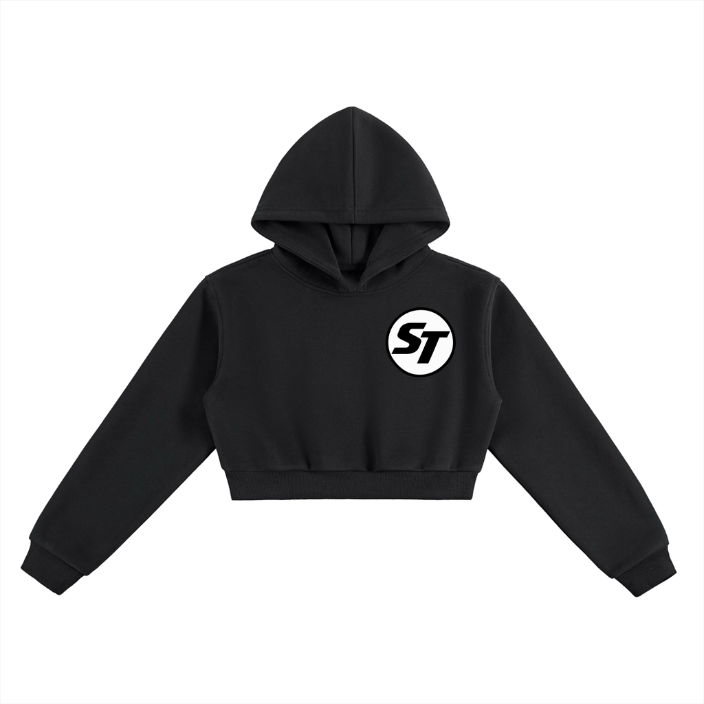 Mixed Queen Slim Thick Cropped Hoodie