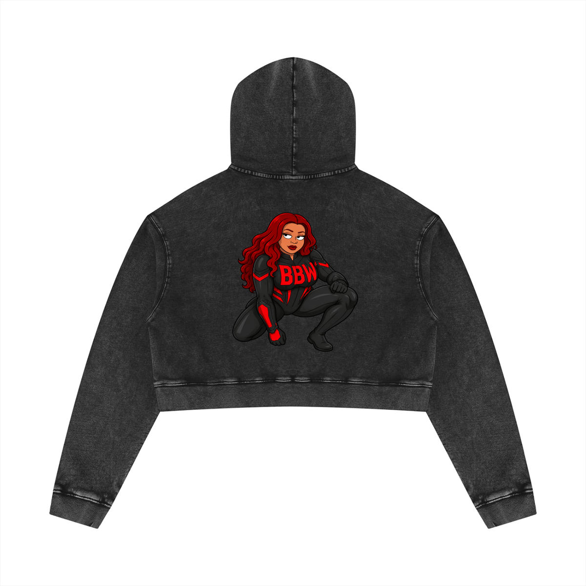BBW Web Queen Crop Hoodie