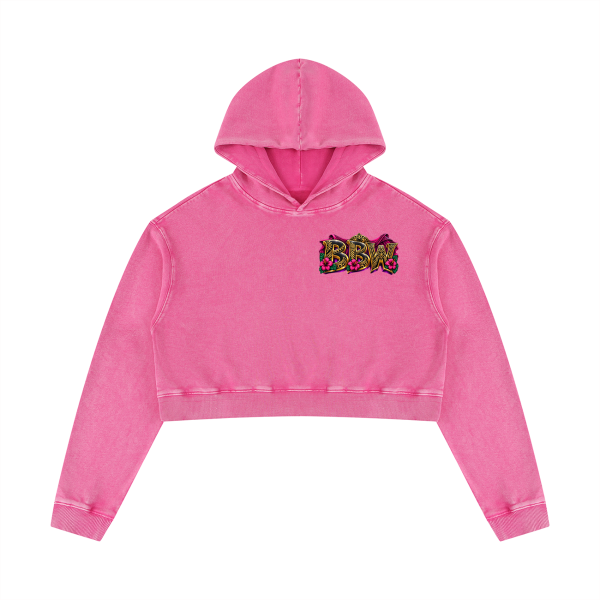 Polynesian BBW Queen Crop Hoodie