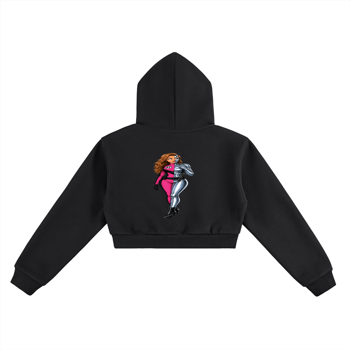 White Queen Slim Thick Cropped Hoodie