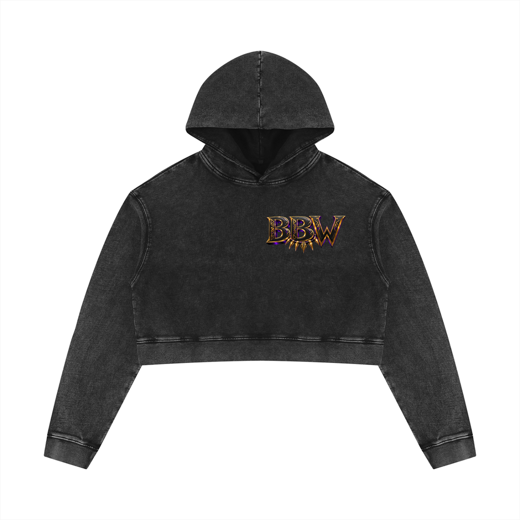 African BBW Queen  Crop Hoodie