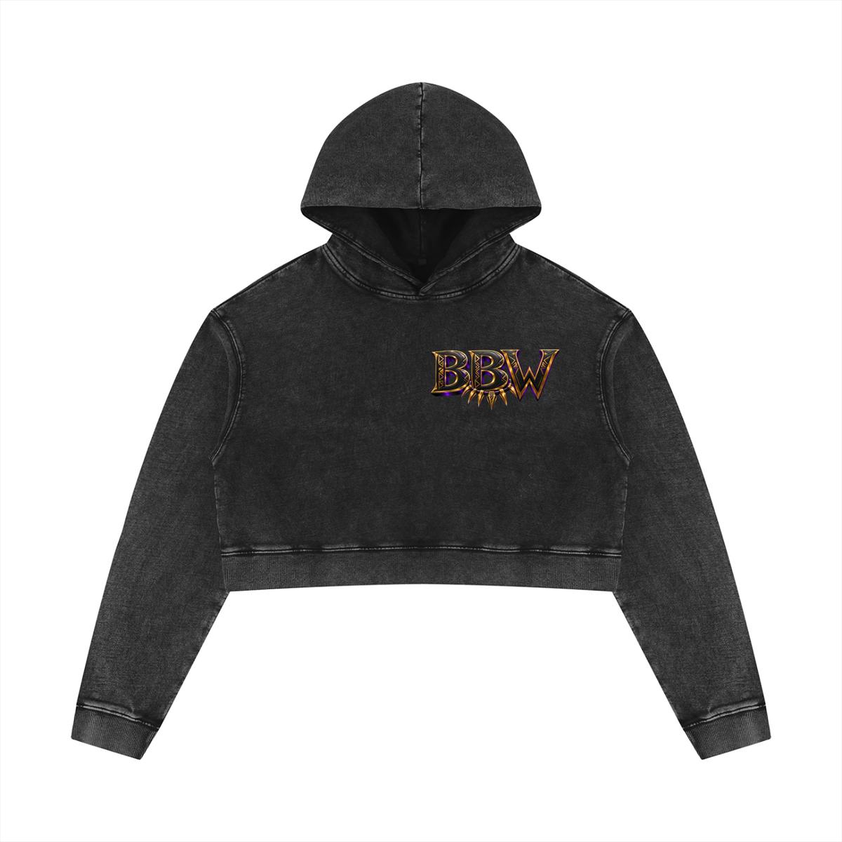 African BBW Queen  Crop Hoodie