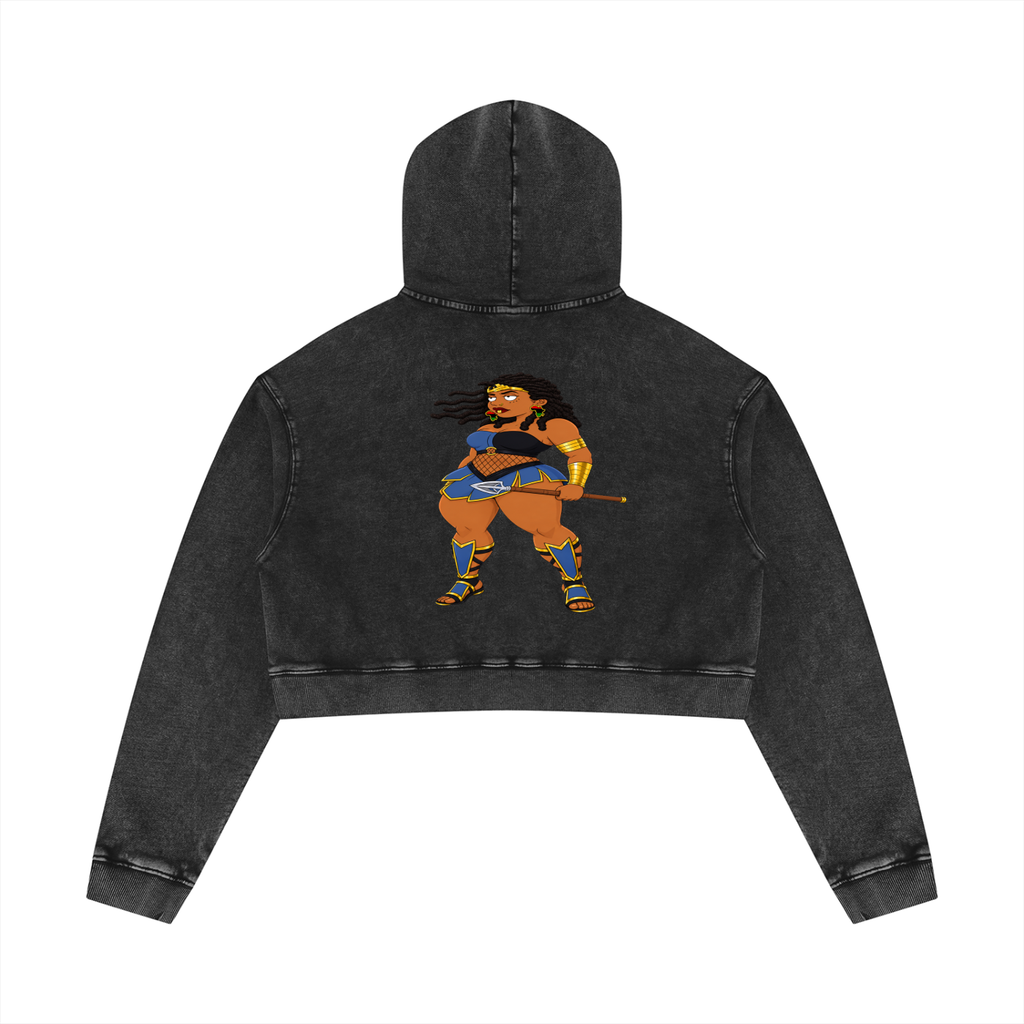 Loc Out African BBW Queen Crop Hoodie