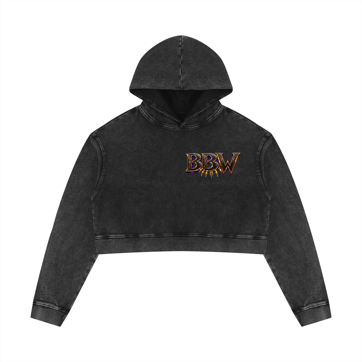 Loc Out African BBW Queen Crop Hoodie