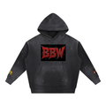 Vintage Washed Frayed Fleece Hoodie