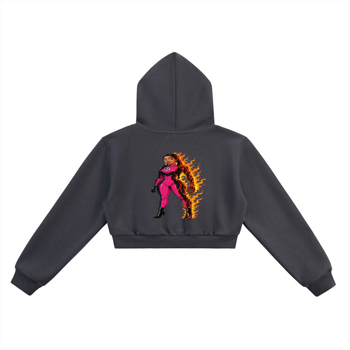 Native Queen Slim Thick Cropped Hoodie
