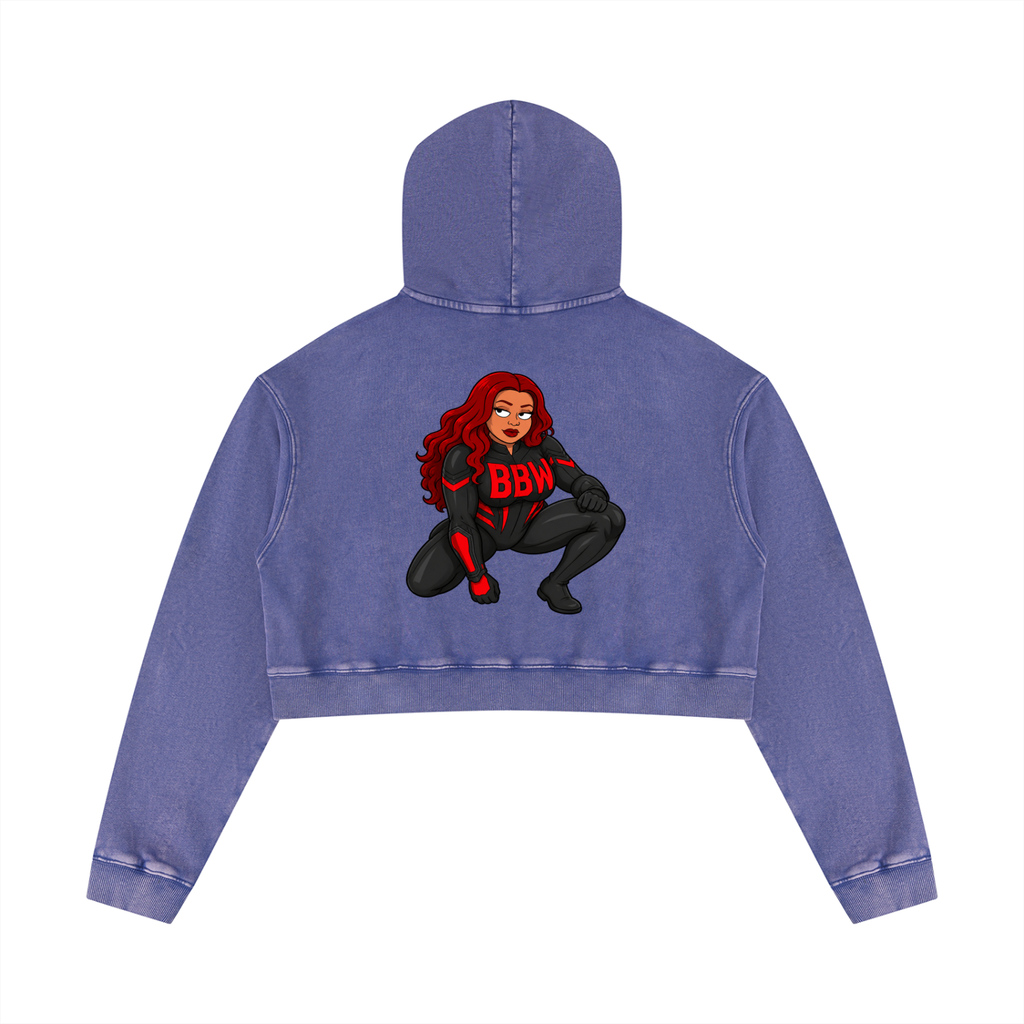 BBW Web Queen Crop Hoodie