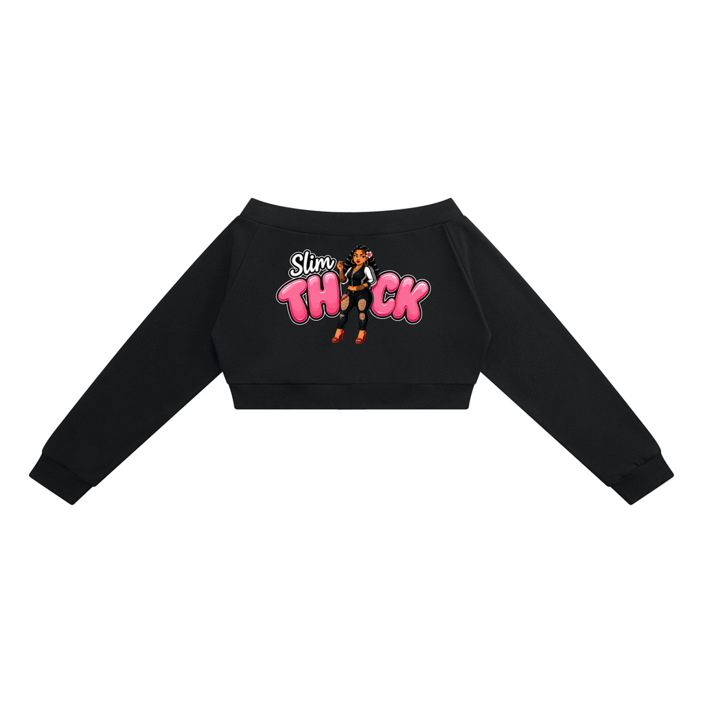 Women's Off-Shoulder Full Zip Hoodie