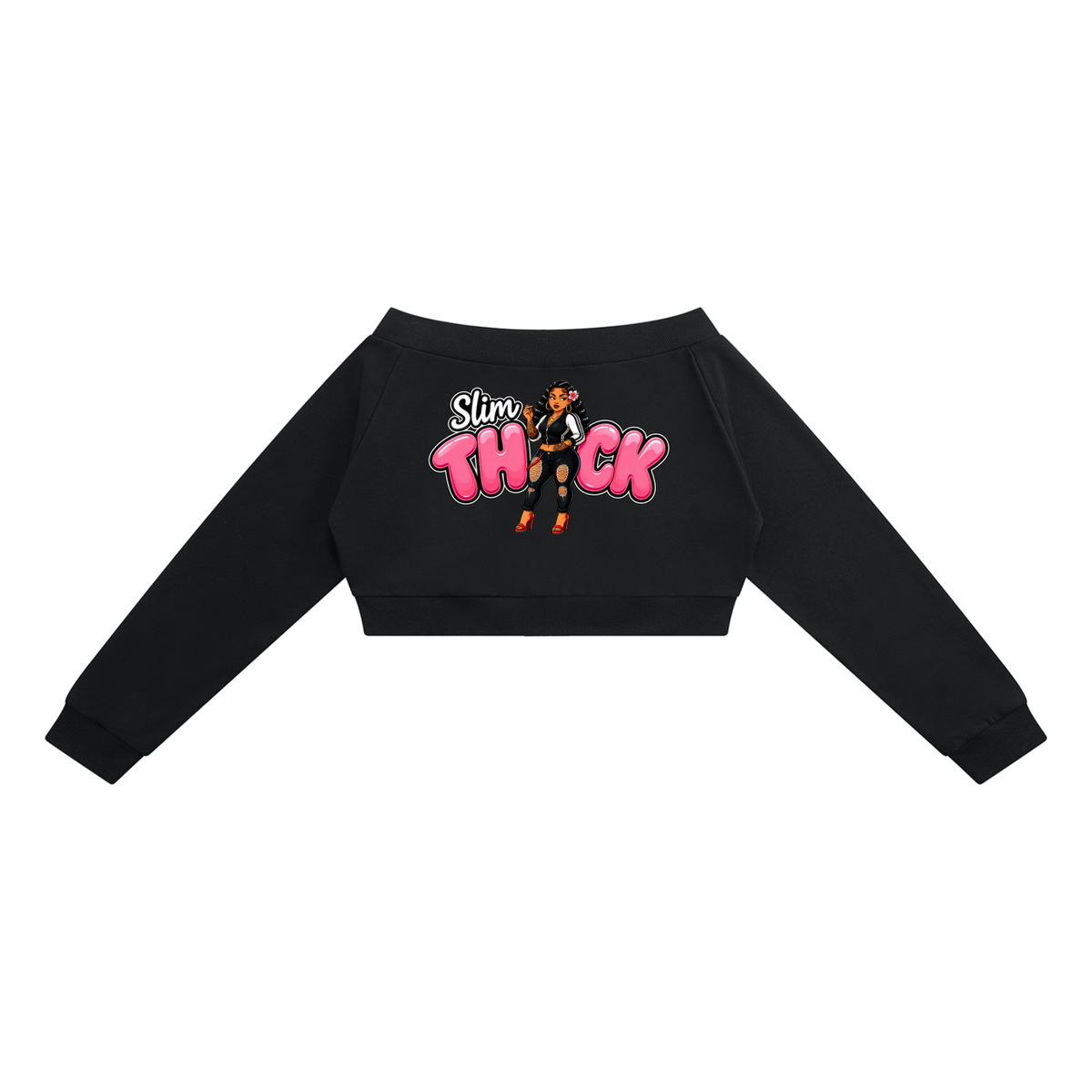 Women's Off-Shoulder Full Zip Hoodie