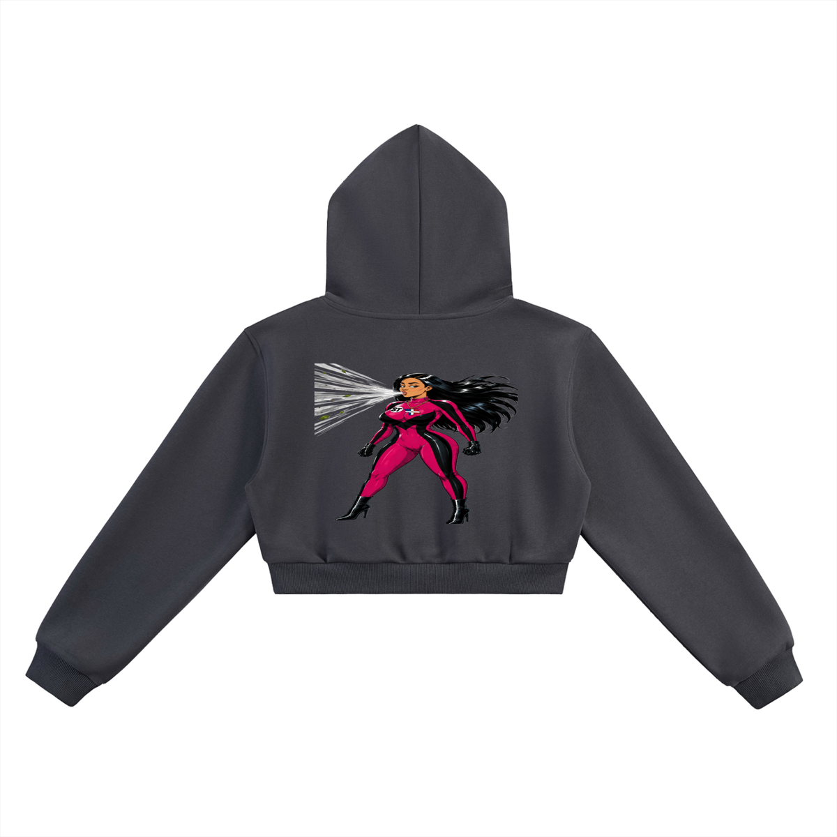 Dominican Queen Slim Thick Cropped Hoodie