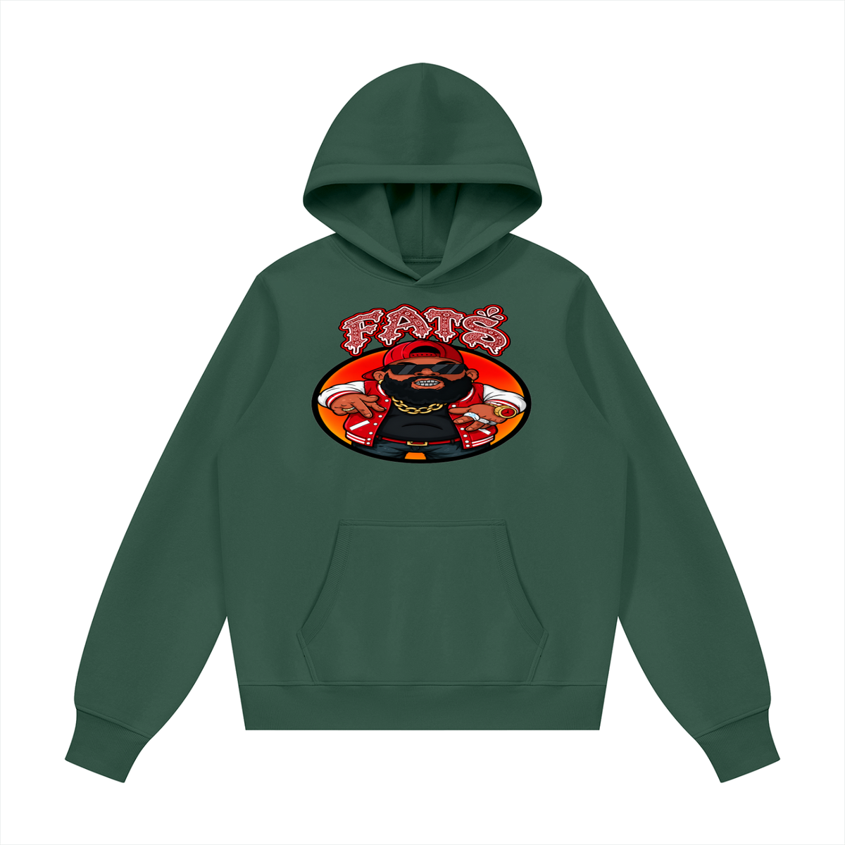 Red Bandana F.A.T.S. Unisex Fleece Regular Shoulder Hoodie