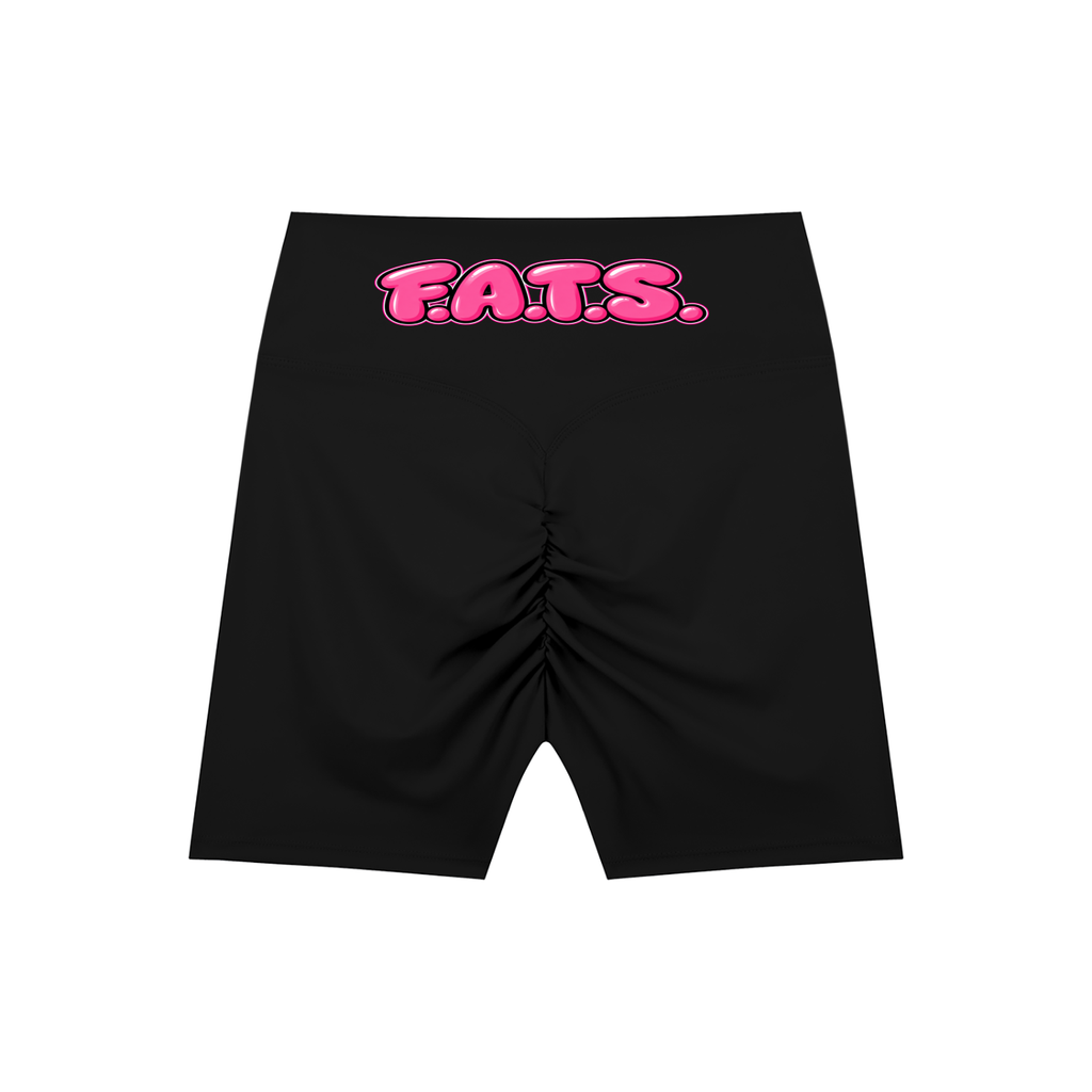 Slim Thick African American High-Waisted Blend Biker Shorts
