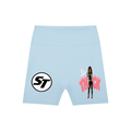 Slim Thick African American High-Waisted Blend Biker Shorts