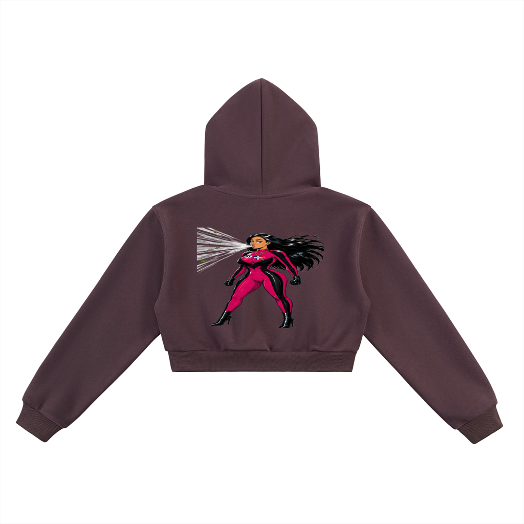 Dominican Queen Slim Thick Cropped Hoodie